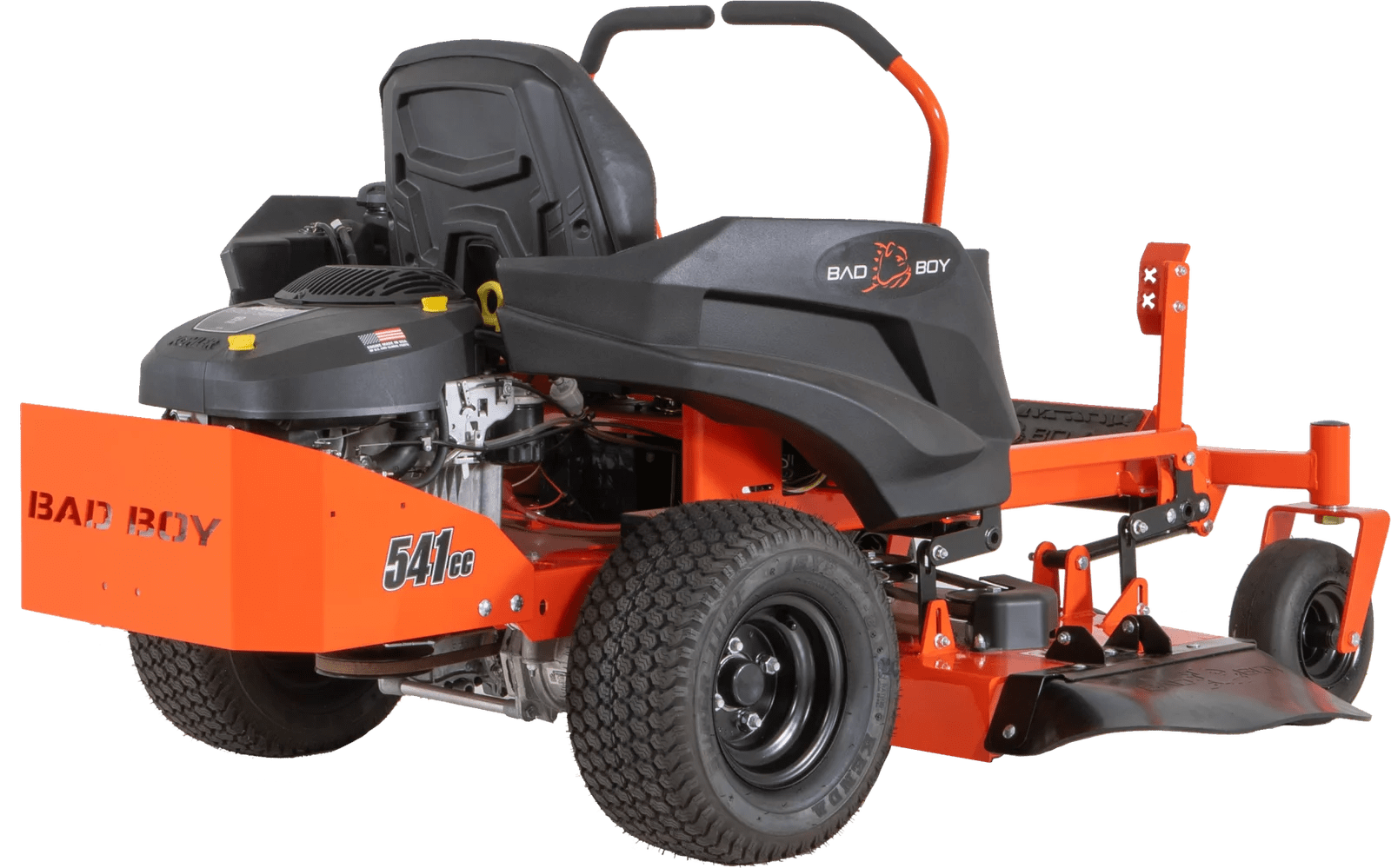 2022 Bad Boy MZ Rambler Zero-Turn Lawn Mower with 42-inch deck and Kohler engine, shown from side view in a studio setting.