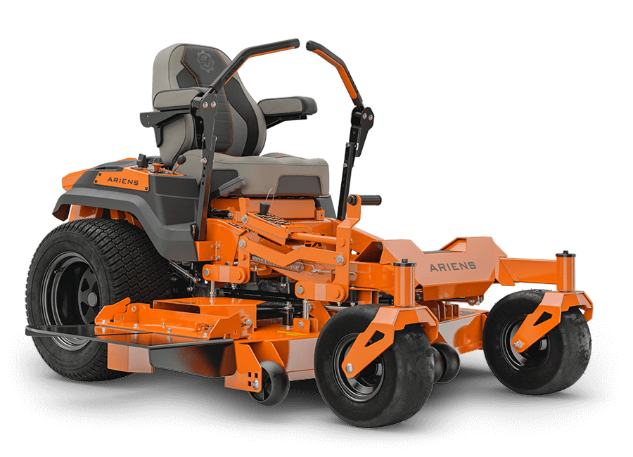 A Pillowle Ariens APEX zero-turn lawn mower with a 52-inch cutting deck and Kawasaki engine, shown in a yard setting.