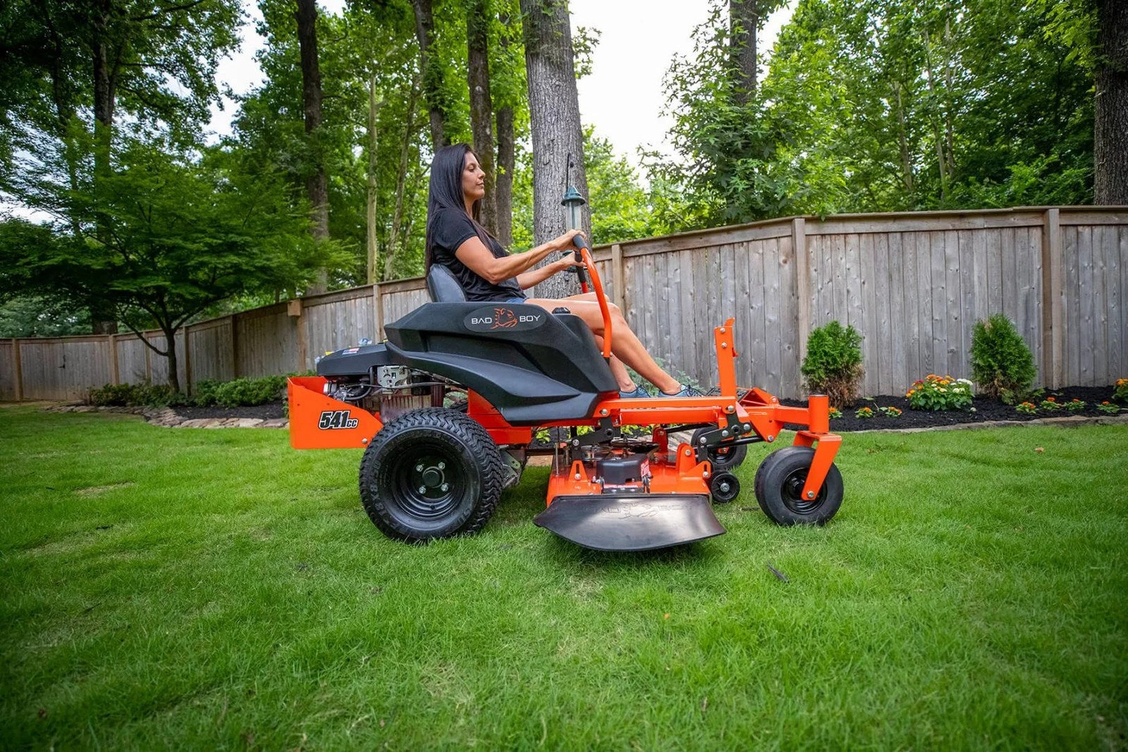 2022 Bad Boy MZ Rambler zero-turn lawn mower with 42-inch deck and Kohler engine, featuring durable construction and ergonomic controls.