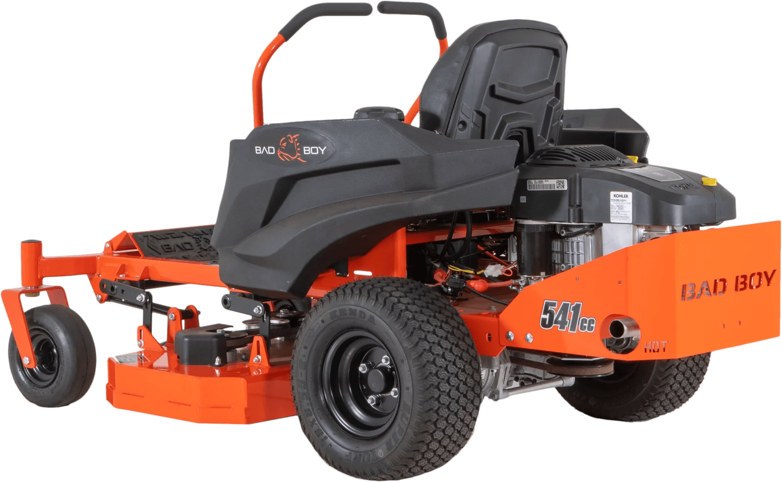 2022 Bad Boy MZ Rambler zero-turn lawn mower with a 42-inch deck and Kohler engine, shown in a studio setting.