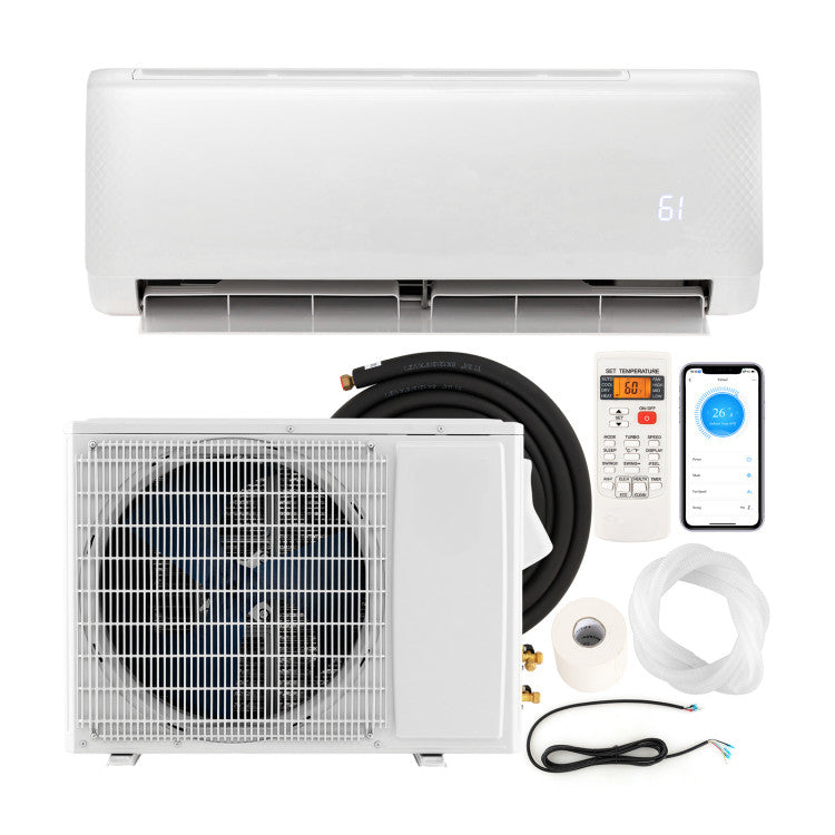 Pillowle 22000 BTU ductless mini split air conditioner and heater with Alexa compatibility, 21 SEER2, for energy-efficient cooling and heating