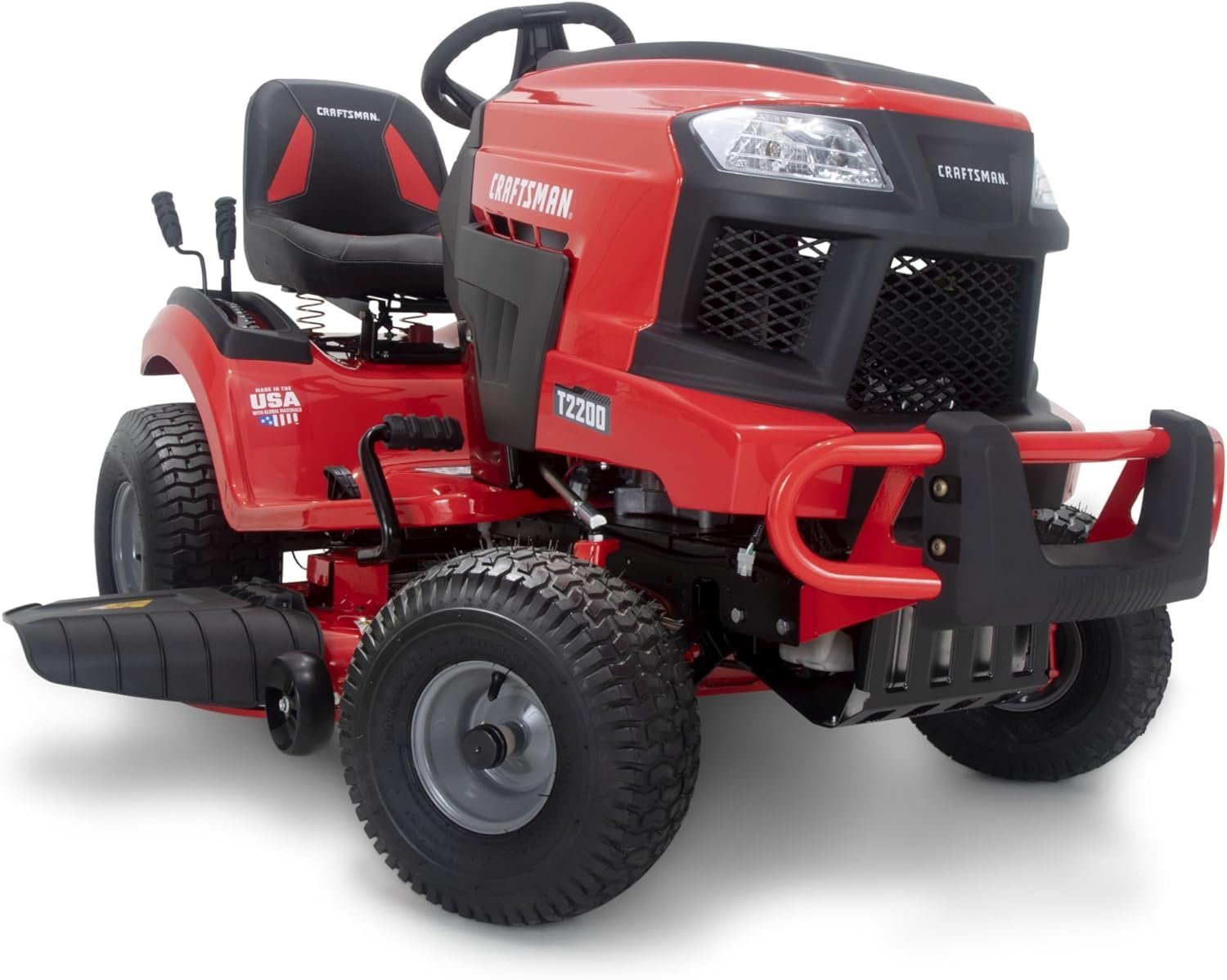 Pillowle CRAFTSMAN T2200K riding lawn mower with 42-inch deck and 20 HP hydrostatic engine, shown outdoors on grass