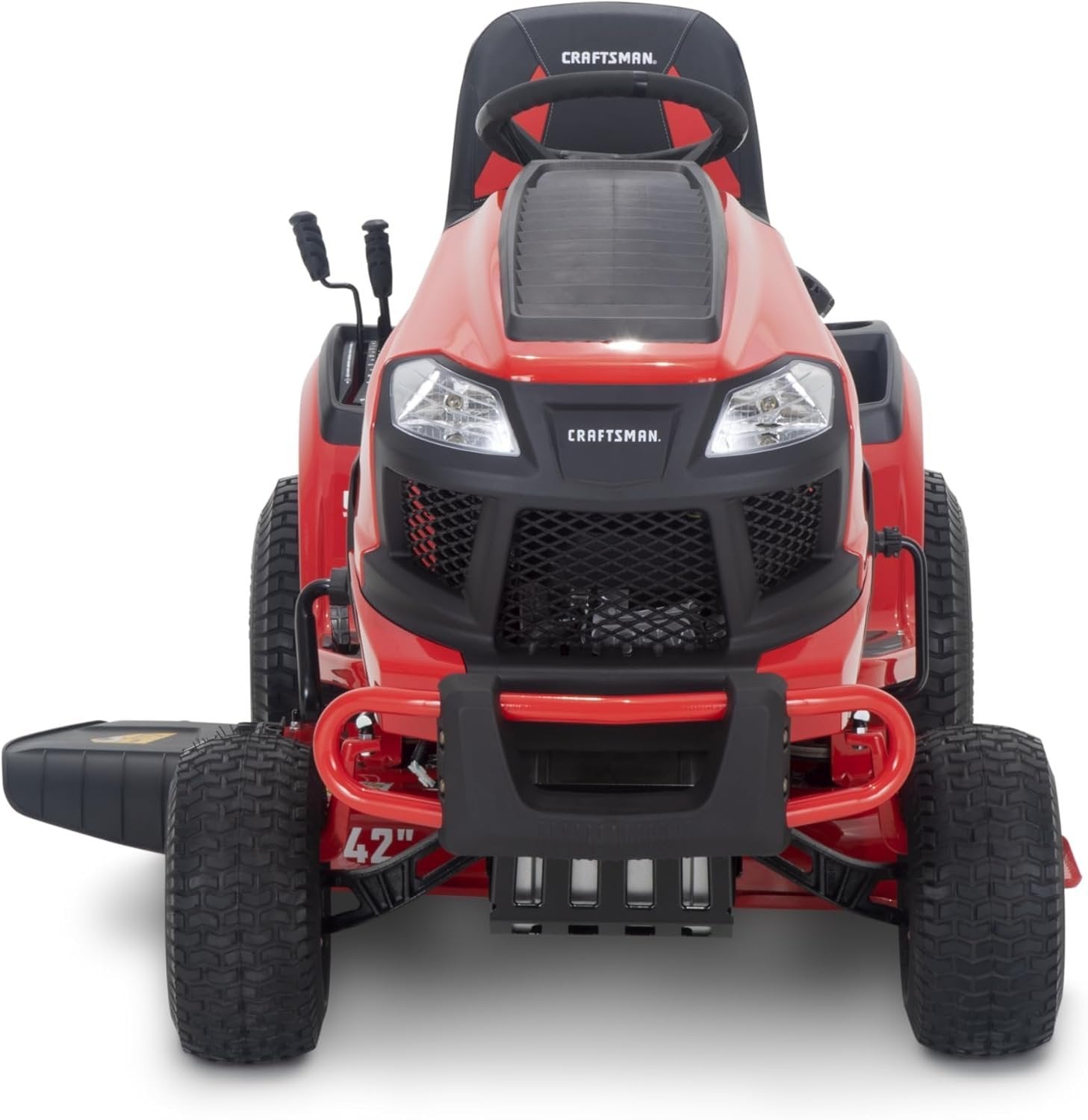 Pillowle Craftsman T2200K riding lawn mower with 42-inch deck and 20 HP hydrostatic engine, shown on a grassy lawn.
