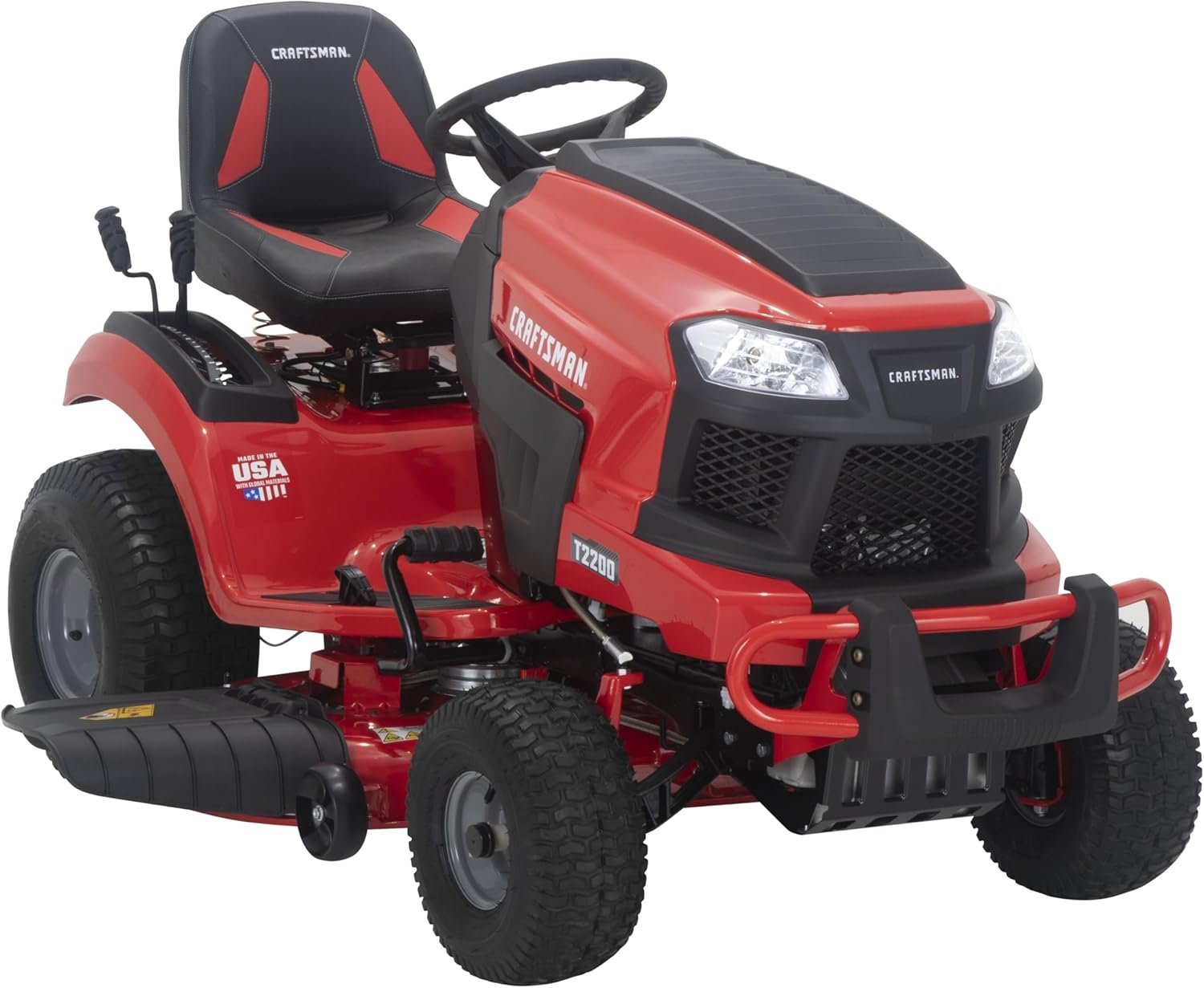 Pillowle Craftsman T2200K riding lawn mower with 42-inch deck and 20 HP hydrostatic engine, shown from front angle