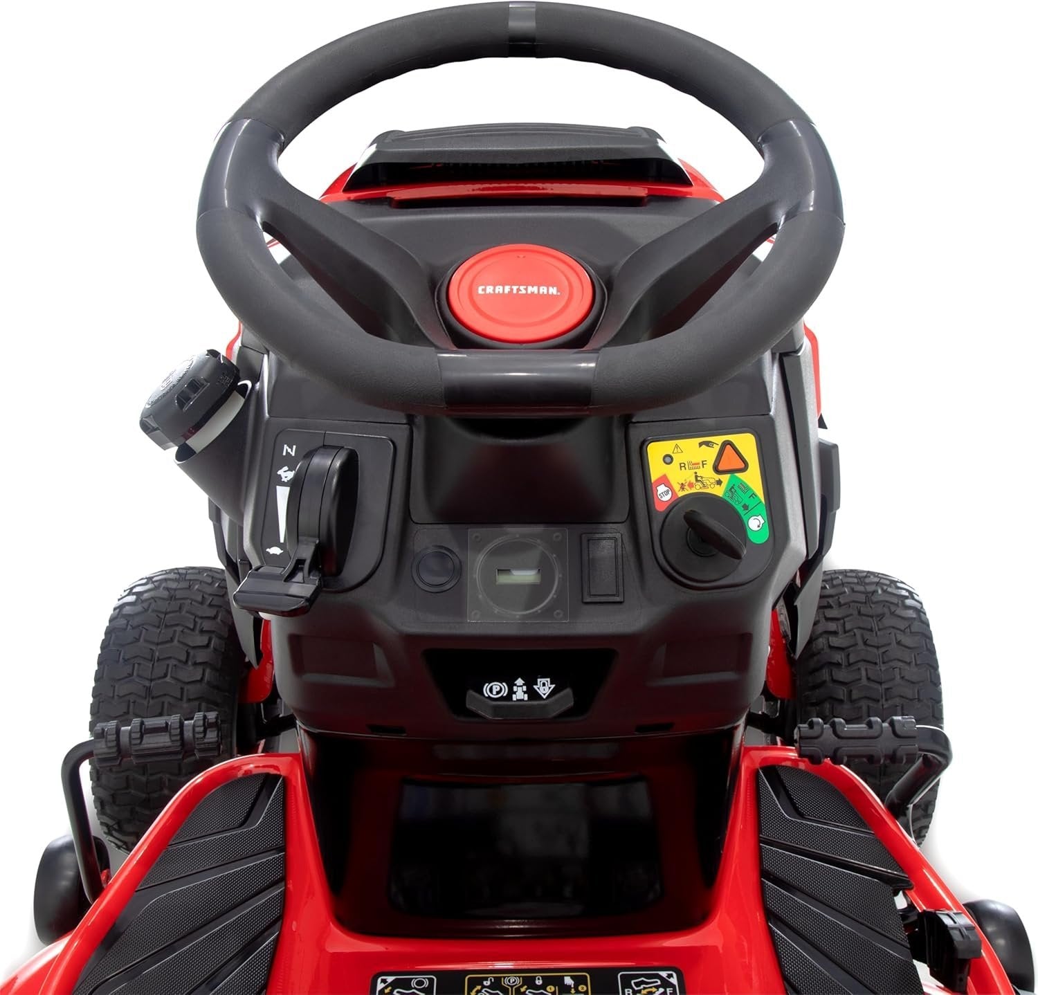 Pillowle CRAFTSMAN T2200K riding lawn mower with 42-inch deck and 20 HP hydrostatic engine, shown outdoors on grass