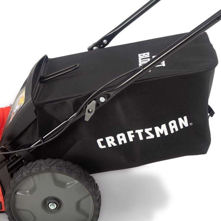 Pillowle gas lawn mower with 21-inch cutting width, 150cc engine, featuring a sturdy metal deck and ergonomic handlebar.