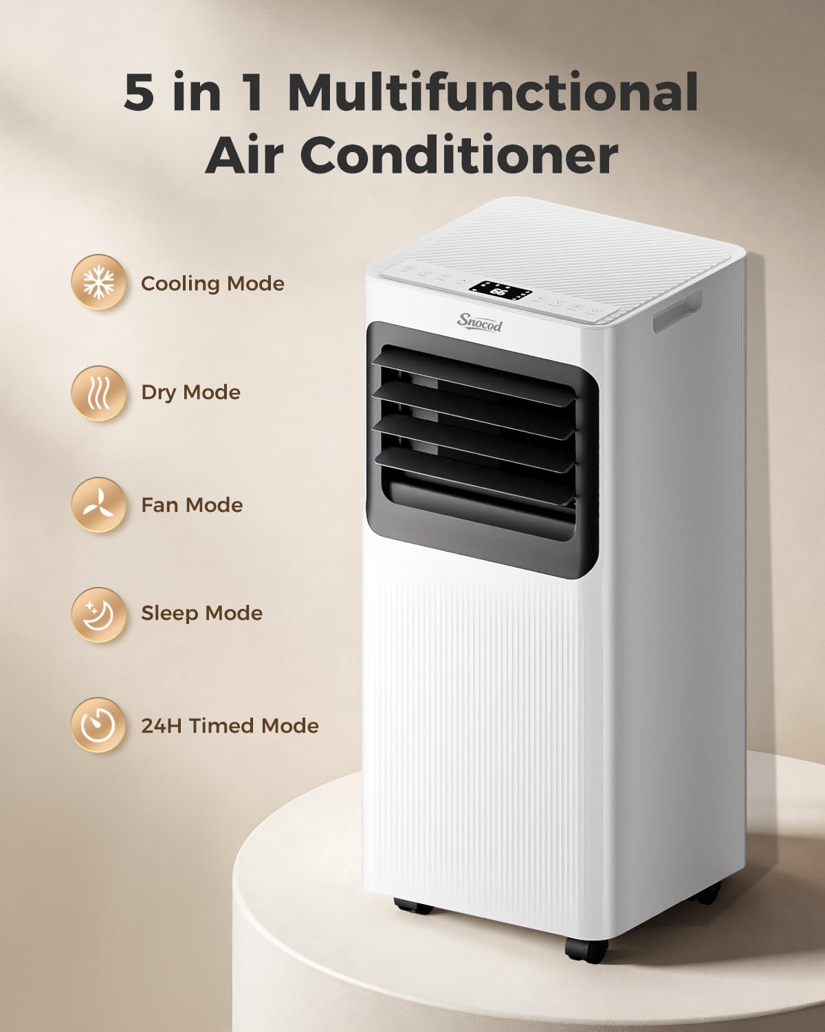 16,000 B T U Portable Air Conditioners for Large Room up to 750 Sq. Ft., 5-in-1 Smart AC with WiFi App, Remote Control