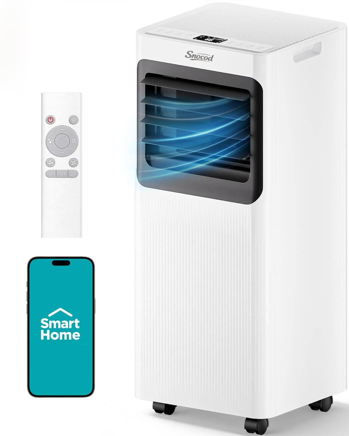 16,000 B T U Portable Air Conditioners for Large Room up to 750 Sq. Ft., 5-in-1 Smart AC with WiFi App, Remote Control