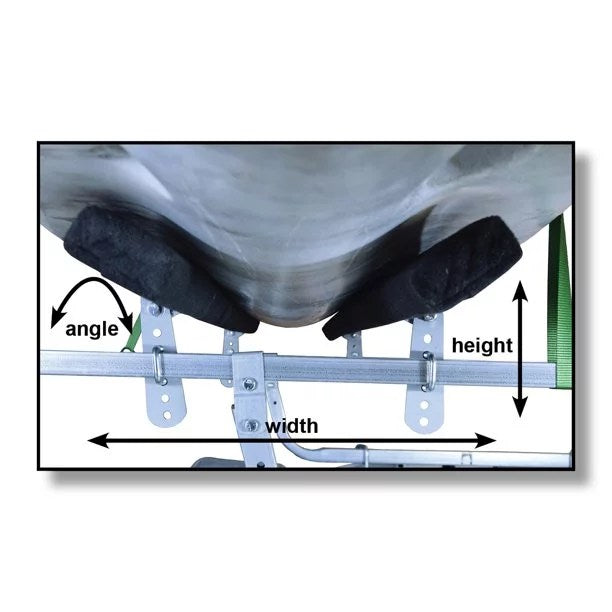 EcoLight single kayak trailer by Pillowle showing a lightweight, durable trailer designed for transporting one kayak securely.