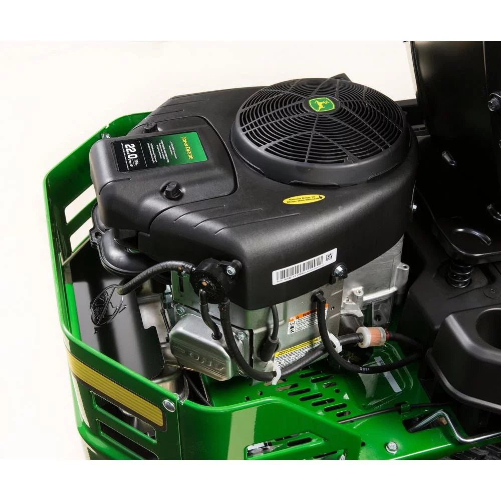 John Deere Z345M zero-turn riding mower with gas engine and dual hydrostatic drive, shown on a lawn.