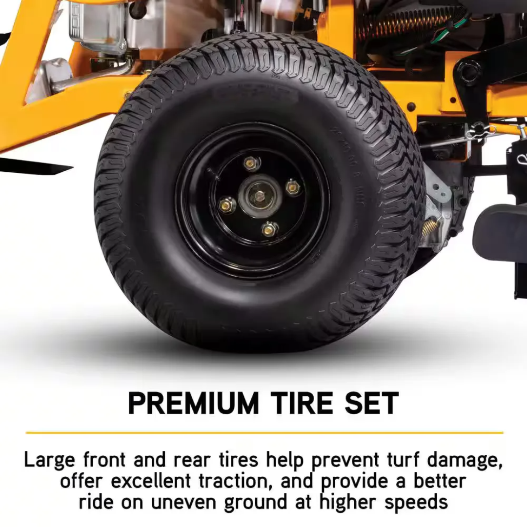 Pillowle Cub Cadet Ultima ZT1 Series 42-inch zero-turn riding lawn mower parked on a lawn with cutting deck visible
